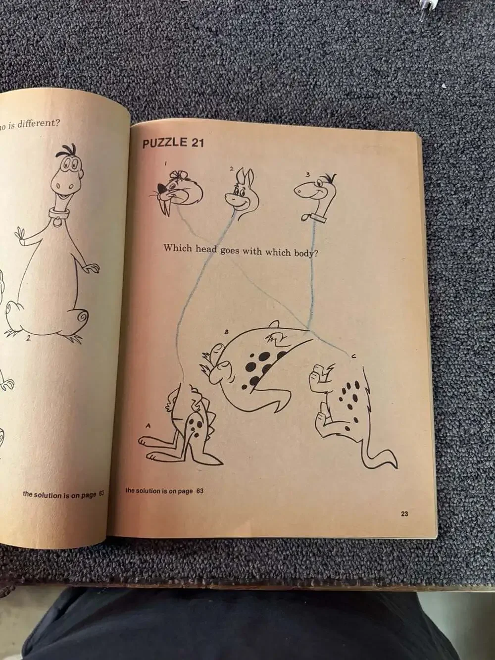 Vintage 1982 Pebbles & Bamm-Bamm's Favorite Activities Activity Book Hanna-Barbe